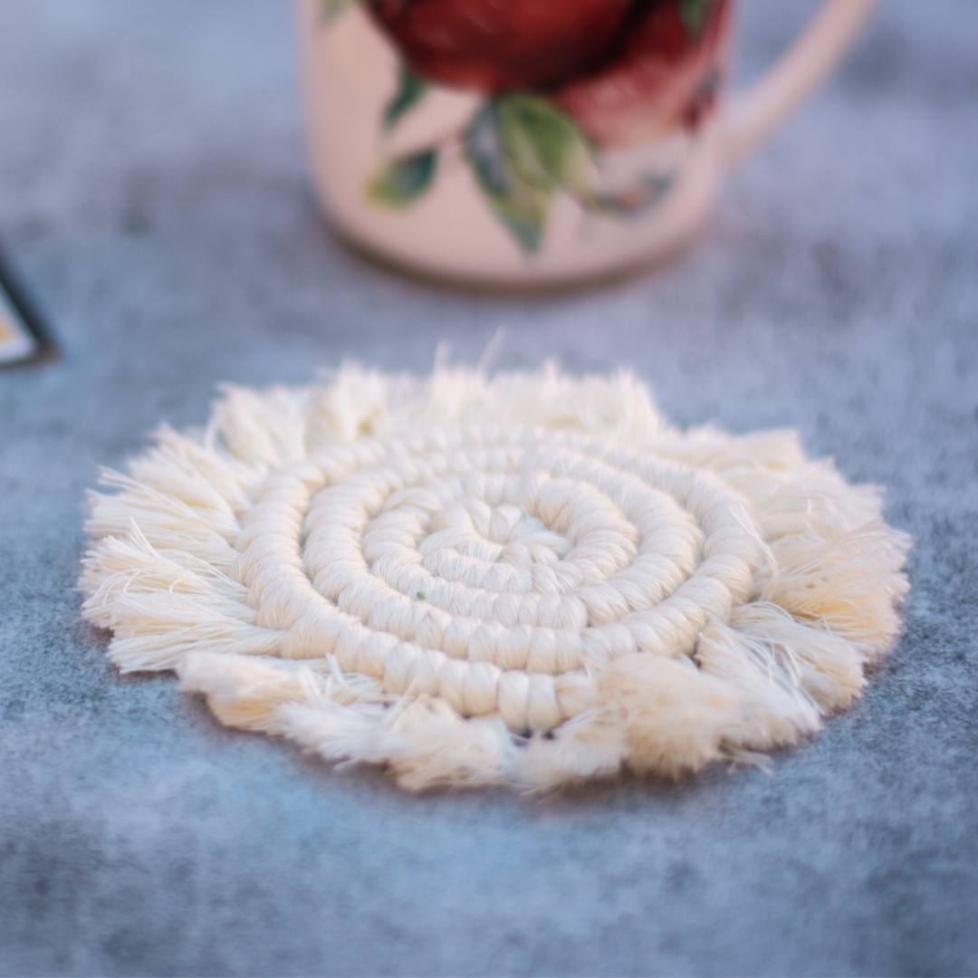 Handwoven Macrame Coasters (Round)